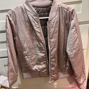 Lululemon Women's Metallic Pink Bomber Jacket